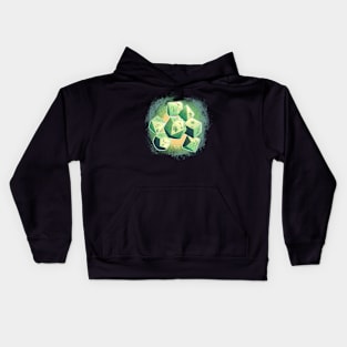 Floral Green Dice Kids Hoodie